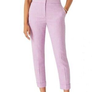NWT Ann Taylor High Rise Eva Ankle Curvy Fit Cuffed Pant Sz 14 MSRP $ 98